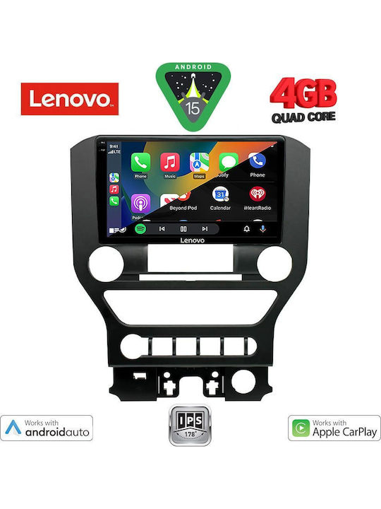 Lenovo Car Audio System for Ford Mustang 2015-2020 (Bluetooth/USB/WiFi/GPS/Apple CarPlay/Android Auto) with 9" Touch Screen