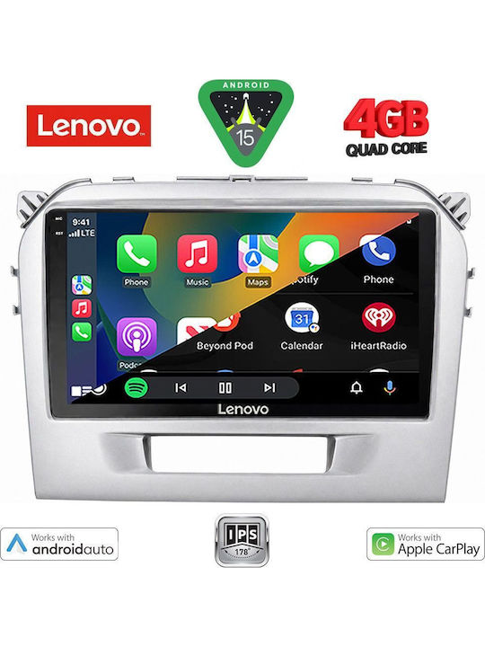 Lenovo Car Audio System for Suzuki Vitara 2016-2022 (Bluetooth/USB/WiFi/GPS/Apple CarPlay/Android Auto) with 9" Touch Screen