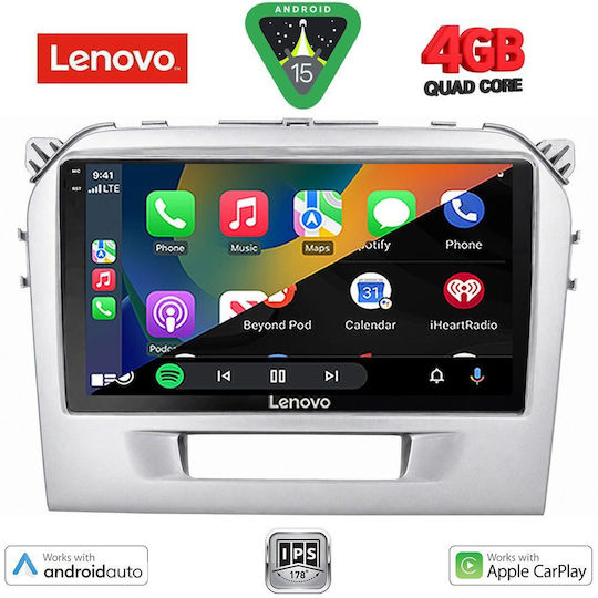 Lenovo Ηχοσύστημα Αυτοκινήτου για Suzuki Vitara 2016-2022 (Bluetooth/USB/WiFi/GPS/Apple-Carplay/Android-Auto) με Οθόνη Αφής 9"