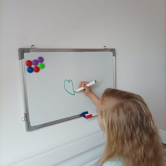 Panou Conferință Magnetic Din Aliaj De Aluminiu 60 X 40 Cm Alb