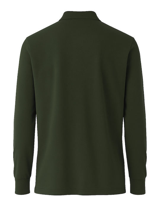 Herrenblusen Langarm Khaki Polo