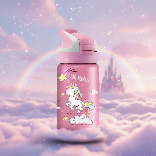 Laken Kids Water Bottle Thermos Stainless Steel Pink 350ml