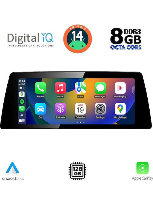 Digital IQ Car Audio System for BMW Series 1 / F40 2017-2023 Bluetooth USB AUX WiFi GPS Apple CarPlay Android Auto with 10.25" Touch Screen