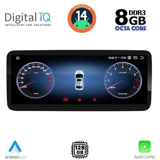 Digital IQ Car Audio System for Mercedes-Benz B Class 2015-2019 Bluetooth USB AUX WiFi GPS Apple CarPlay Android Auto with 10.25" Touch Screen