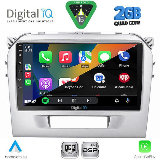 Digital IQ Car Audio System for Suzuki Vitara 2016-2022 (Bluetooth/USB/WiFi/GPS/Apple CarPlay/Android Auto) with 9" Touch Screen