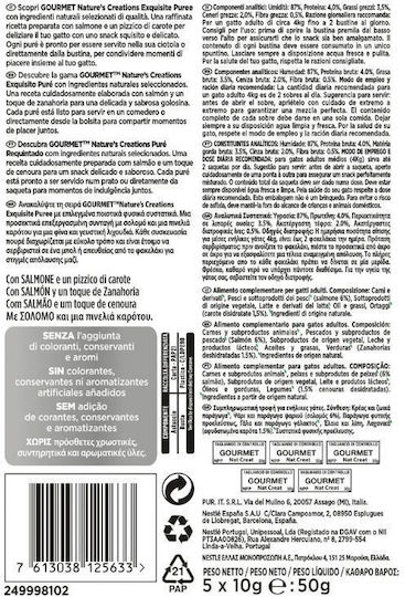 Purina Nasses Katzenfutter für Erwachsene Katzen in Beutel mit Lachs, Fleisch, Fisch und Gemüse 5x10g