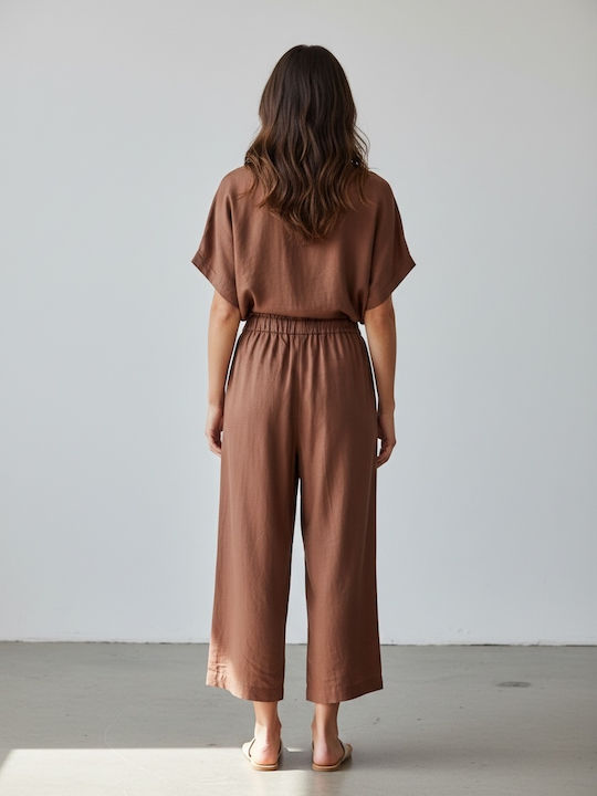 Γυναικεία Μπλούζα Κοντομάνικη Brown
