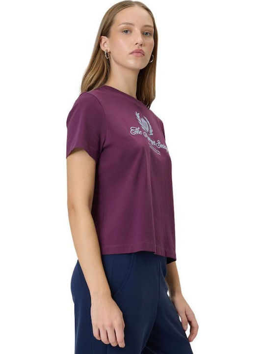 Damen T-shirt Burgundisch