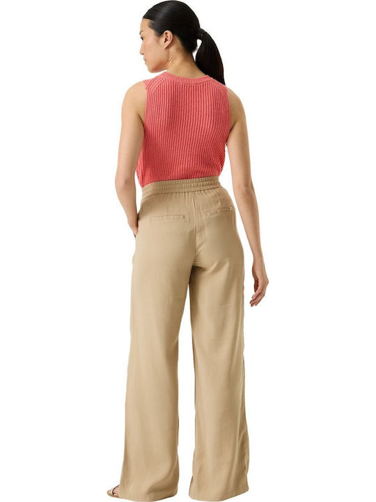 Damen Bluse Baumwolle Ärmellos Koralle