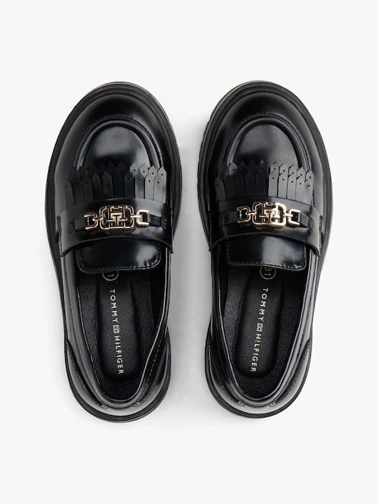Mocasini Dama Loafers în Culoare Neagră