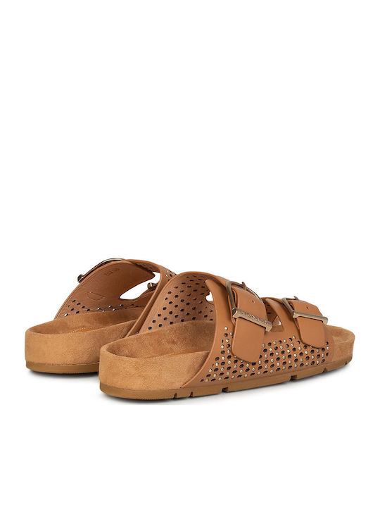 Women's Flat Sandals Tabac Brown