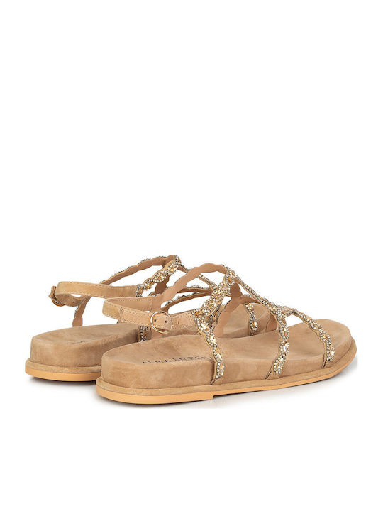 Women's Flat Sandals Beige