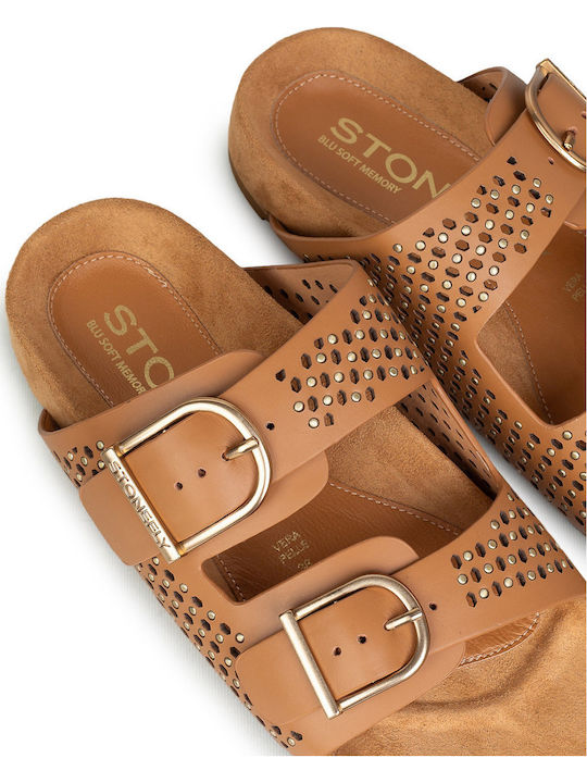 Women's Flat Sandals Tabac Brown