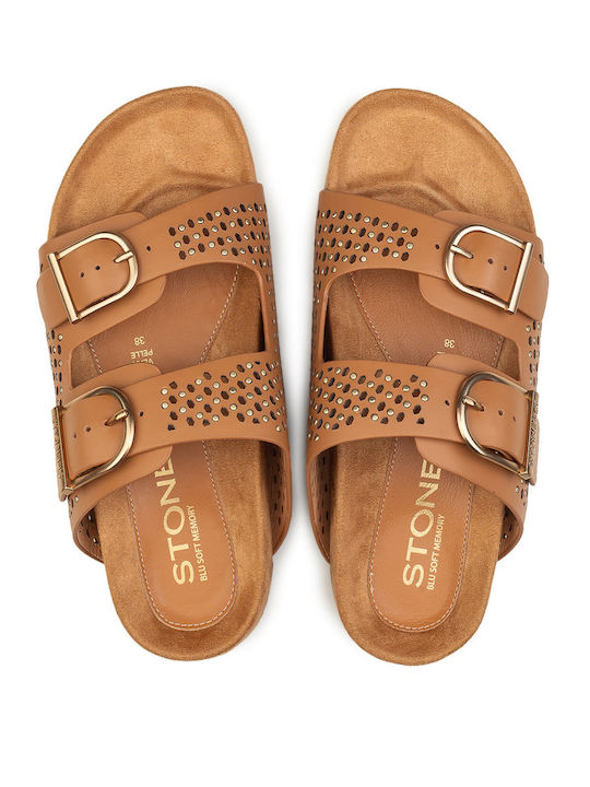 Women's Flat Sandals Tabac Brown
