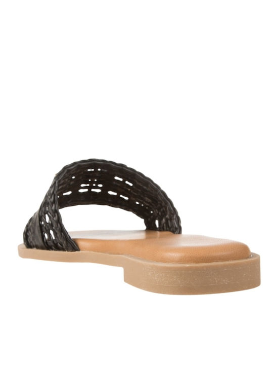 Damen Flache Sandalen Schwarz
