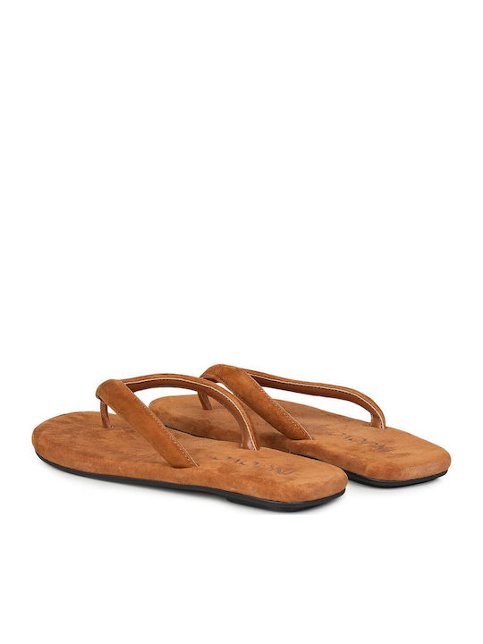 Damen Flache Sandalen Tabac Braun