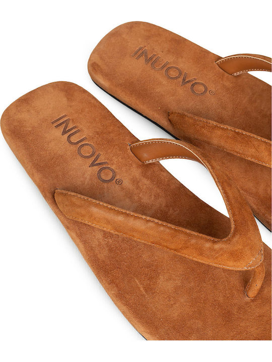 Damen Flache Sandalen Tabac Braun