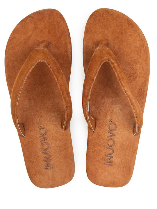 Damen Flache Sandalen Tabac Braun