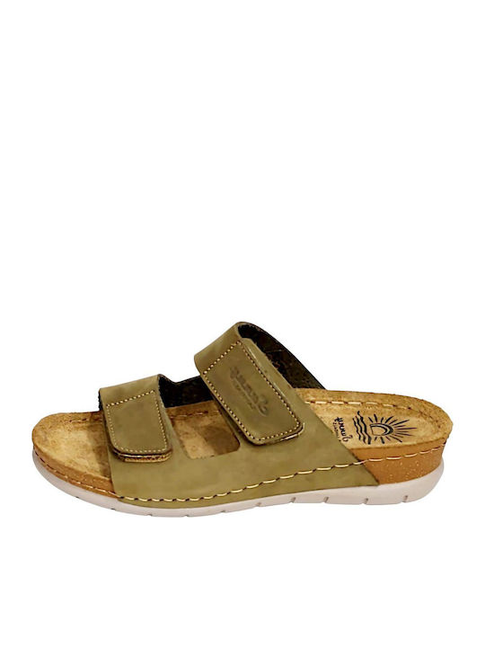 Women's Flat Sandals Green ALTEA-60105-Olive