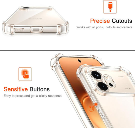 Techsuit Shockproof Clear Silicone Honor 600 Pro Clear