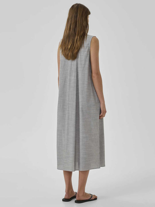 Rochie De Vară Pentru Femei Midi Rochie-Cămașă Gri