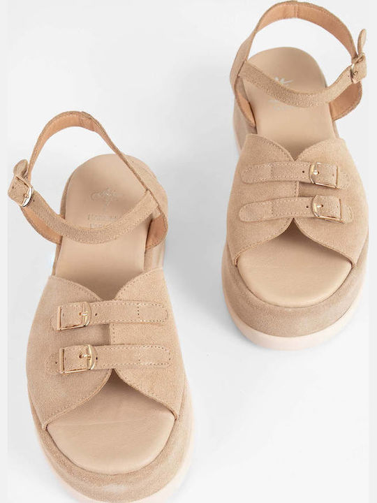 Women's Beige Summer Platforms