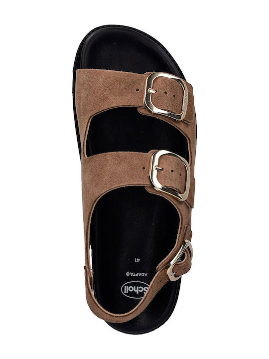 2 Straps Ανατομικές Καλοκαιρινές Γυναικείες Πλατφόρμες Καφέ