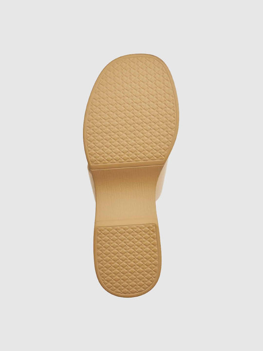 Summer Women's Platform Sandals in Slipper Style Beige