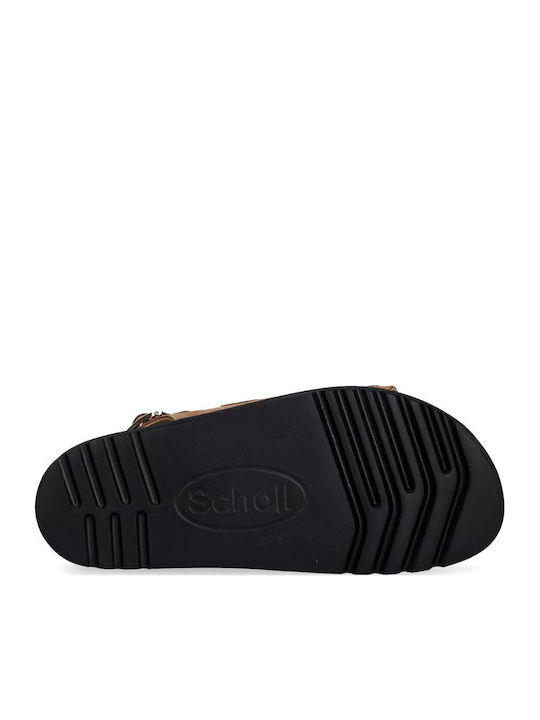 2 Straps Ανατομικές Καλοκαιρινές Γυναικείες Πλατφόρμες Καφέ