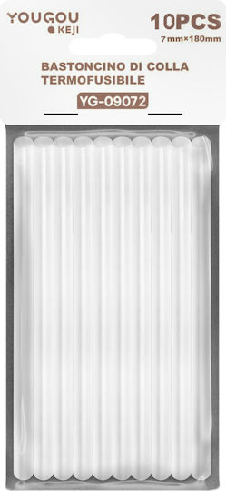 Avizar Pack 10 Hot Melt Glue Sticks 7 X 180 Mm Stick Format White
