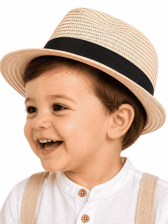 TakTakBaby Kids' Hat Fedora Straw Beige