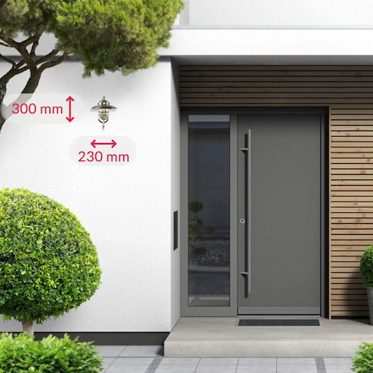 Wall-Mounted Outdoor Light E27 IP43 28cm