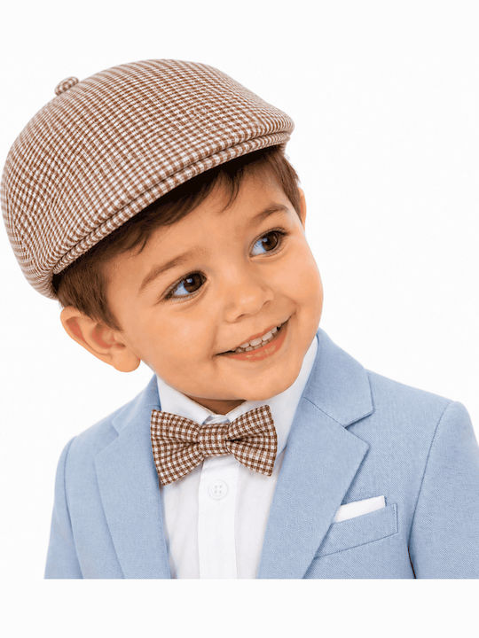 TakTakBaby Παιδικό Καπέλο Μπερές Υφασμάτινος Καφέ