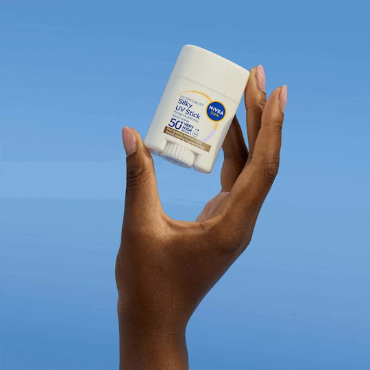 Nivea Sun Silky Αδιάβροχο Αντηλιακό Stick Προσώπου SPF50+ 15gr