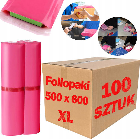 Courier Bags Pink Xl 500x600mm 100 Pcs