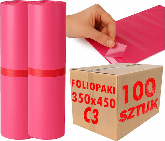 Pink Courier Bags C3 350x450mm 100 Pcs