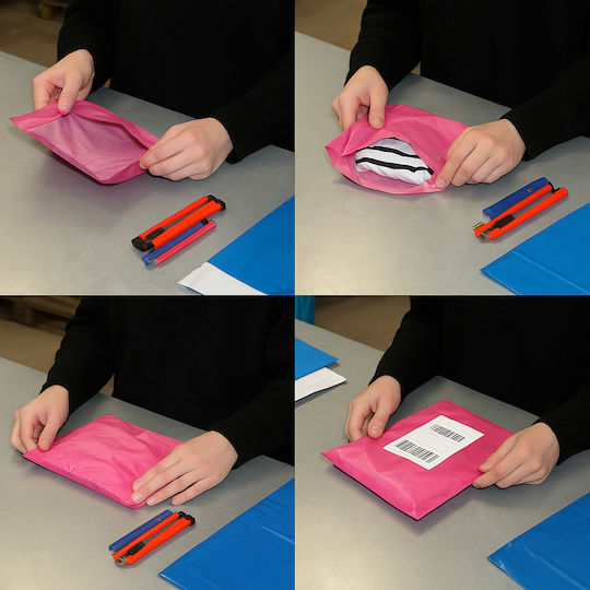 Pink Courier Bags C3 350x450mm 1000 Pcs
