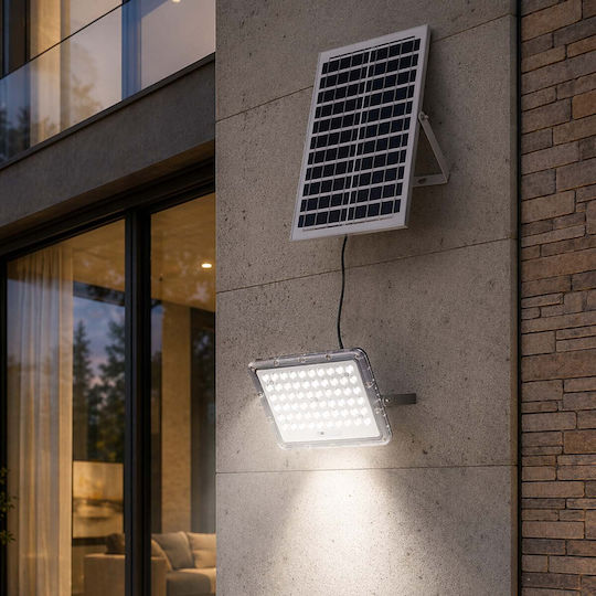 Avizar Outdoor Led Solar Projector 9000k Automatic Detection Grey