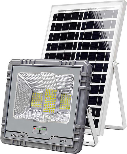 Avizar LED Соларен Прожектор 13W IP67 Батерия 15Ah Панел 15W Сив