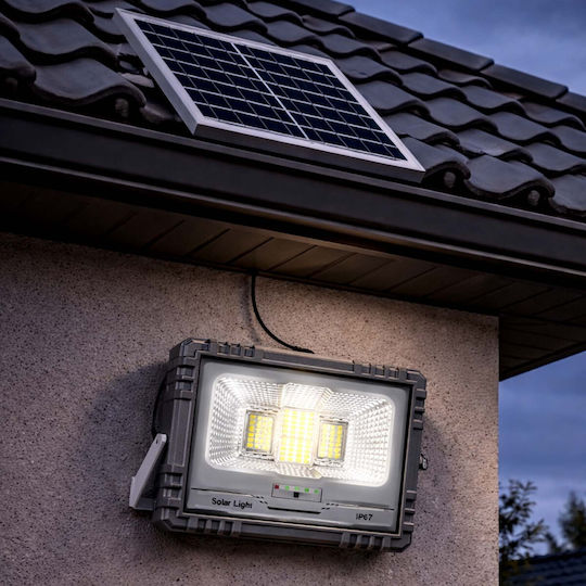 Avizar LED Flutlichter Solar 10W Ip67 10000mAh Batterie 12W Solar Panel Grau