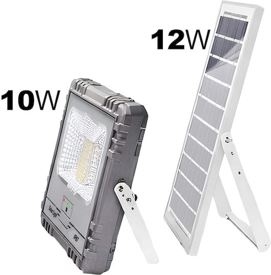 Avizar LED Flutlichter Solar 10W Ip67 10000mAh Batterie 12W Solar Panel Grau