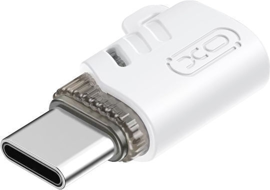 Μετατροπέας USB-C female σε micro USB female Λευκό 1τμχ