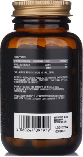 Grassberg Collagen Premium 500 with Vitamin C 60 Capsules