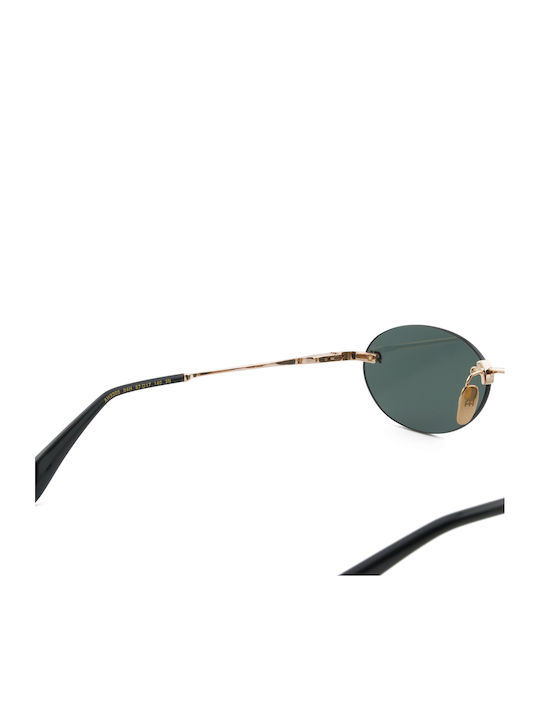 Women's Sunglasses with Gold Metallic Frame and Gold Lens
