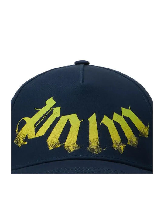 Palm Angels Big Neck Logo Kappen Pmlb104s26fab009-4614 Marineblau Lime