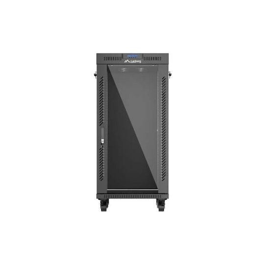 Lanberg Επιδαπέδια Καμπίνα Rack 19U Μαύρο FF01-6624-12BL