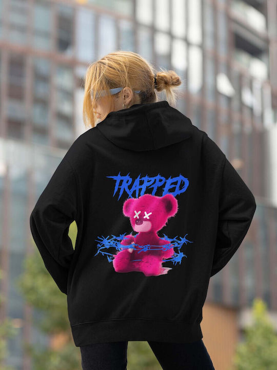 Sweatshirt with Hood Black H0221M