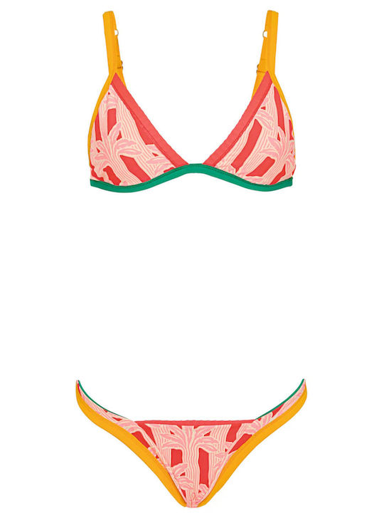 Flame Coral Bikini-Set Blumen Coral PT3525STR008 PT3556SCC006