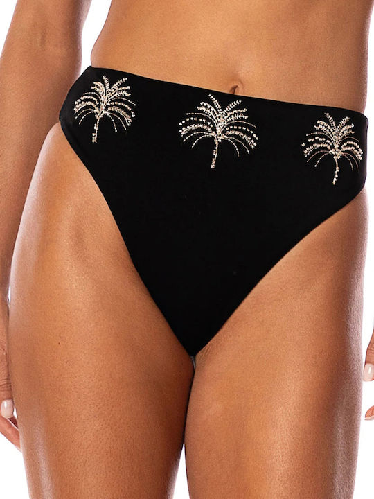Set Bikini Ψηλόμεσο Μαύρο
