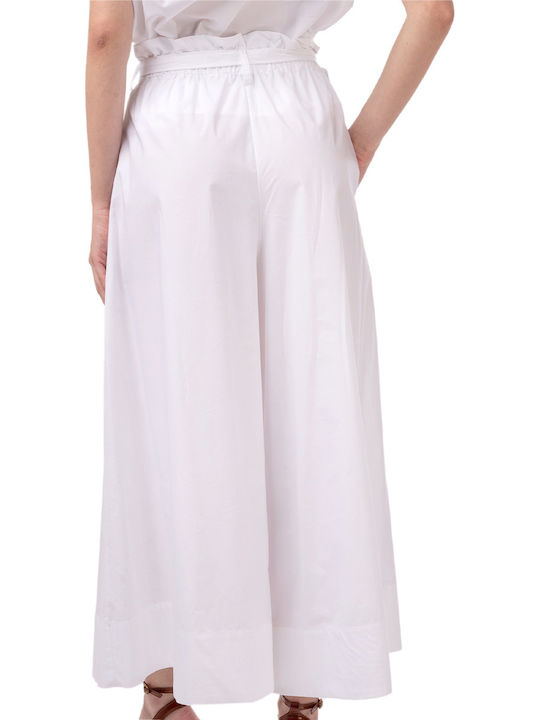 MY T Γυναικείο Υφασμάτινο Παντελόνι White